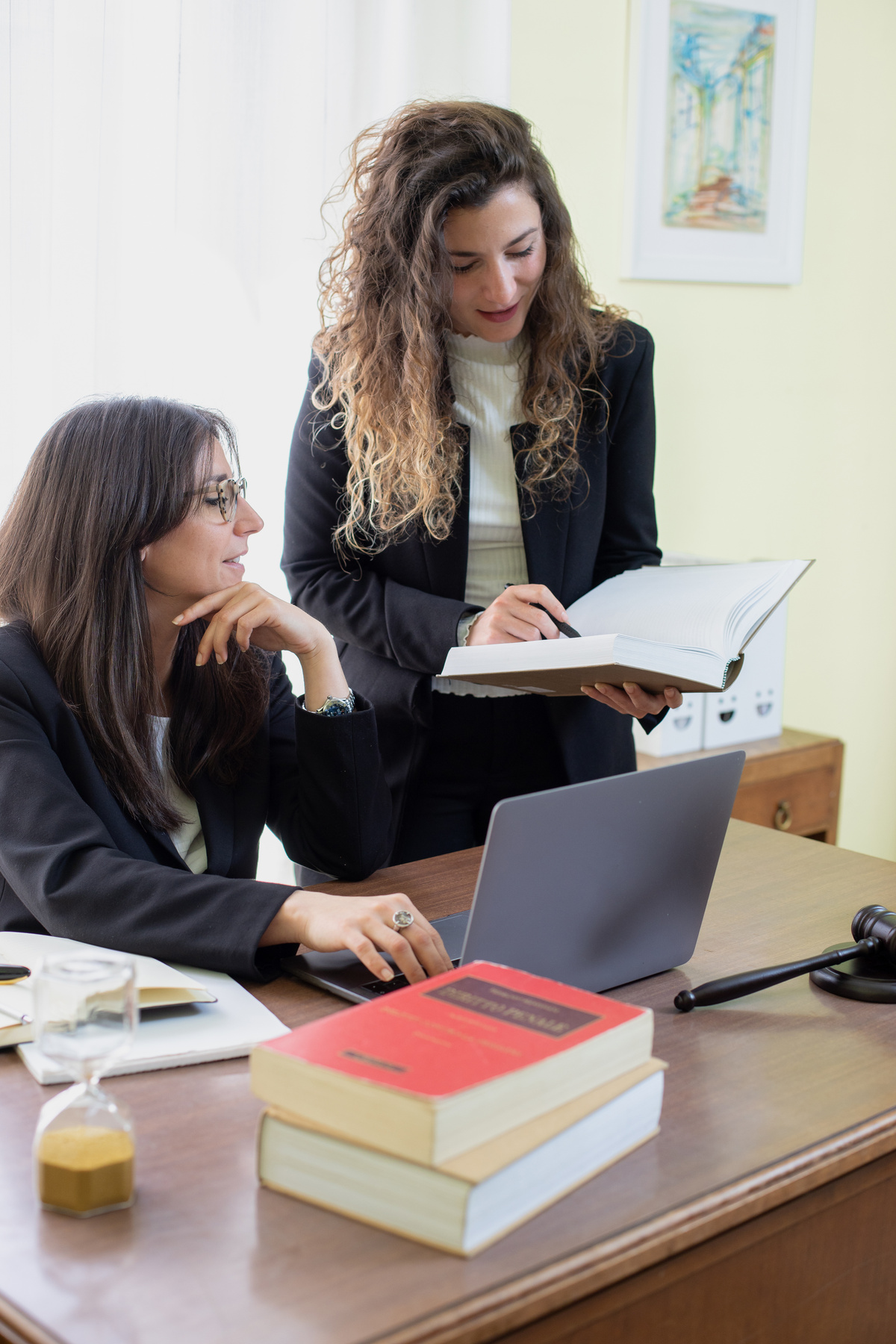 Female Lawyers Working in the Office